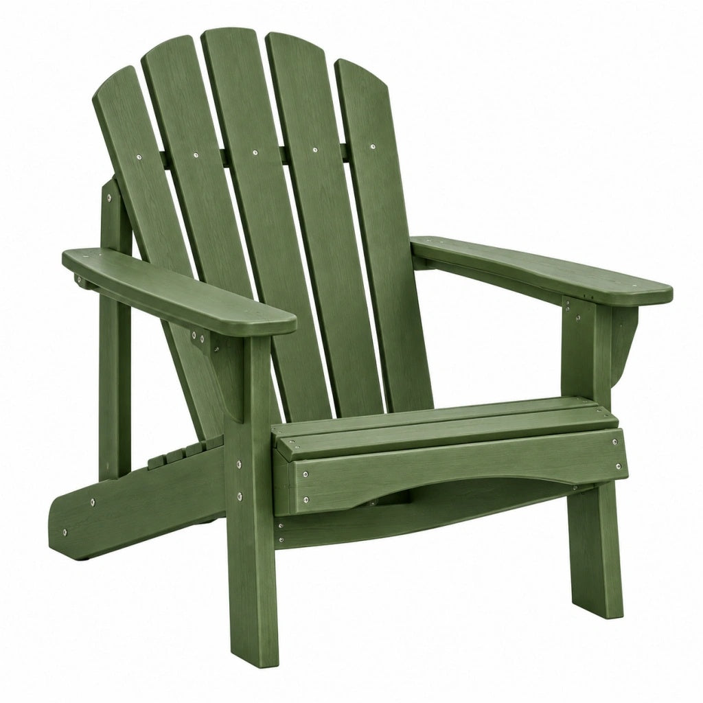 Krzesło ogrodowe Adirondack 80 x 95 x 92 cm z tworzywa sztucznego zielone wypoczynkowe